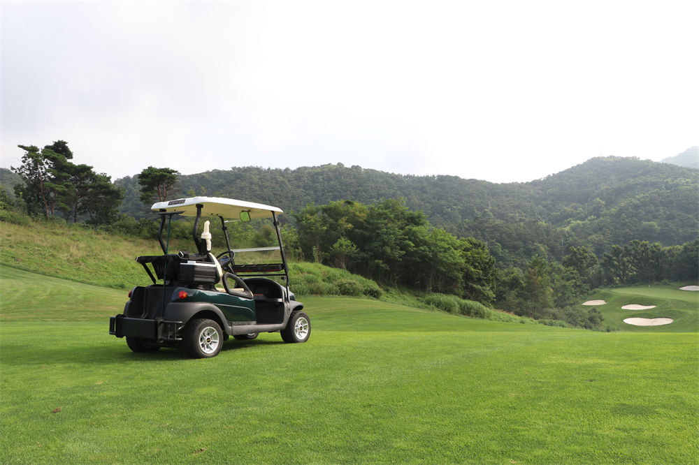 大連紅旗谷高爾夫球場，電動高爾夫球車